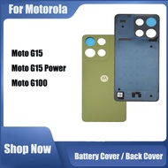 For Motorola Moto G15 G15 Power G100 Back Cover Rear Door Front Middle Frame Housing Case