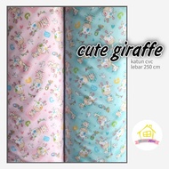 GIRAFFE CUTE CVC FABRIC