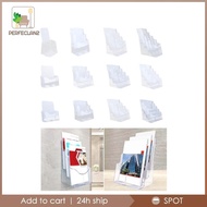 [Perfeclan2] Acrylic Brochure Holder Brochure Display Stand,Gifts Document Paper Literature Holder Magazines Holder for Pamphlet Reception