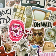 50 Downtown Girly Stickers (4), The Pinterest Aesthetic Coquette Sticker Pack, Kindle Stickers, Phon