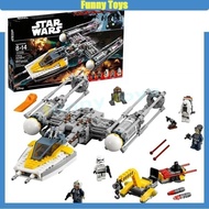 75172 Y-wing Starfighter Building Block Assembly Ornament Children's Educational Toy Adult Boy Gift 
