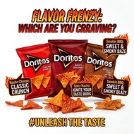 [VIRAL] 65G Doritos Tortilla Nachos Chips (CHEESE / SMOKIN BBQ / SPICY) Corn Snacks