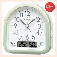 Seiko clock, alarm clock, tea wood finish, 112×108×55mm, KR513B
