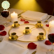 Advent Wreath Candle Holder, Round Advent Candle Holders for 5 Candles Advent and Christmas Decorati