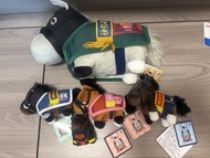 (一套4隻) 日本SK Japan 2014年寶塚紀念賽冠軍馬 仔 「Thoroughbred Collection」賽馬系列 & 日本賽馬系列馬服絨毛