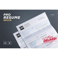 Pro CV Resume Cover Letter Volume 1 Simple Template Word