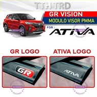 Perodua Ativa Injection Door Visor Gazoo Racing Logo 3.5" Perodua Ativa Accessories