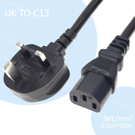 IEC320 C13 to BS1363 England UK Power Cord with Fuse 13A Singapore Malaysia power Cable for PCs Moni