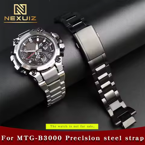 MTG-B3000 Steel Watch Chain For Casio G-shock 5672 MTGB3000 Quick Release Metal Watch Strap Waterpro
