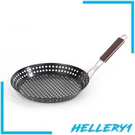[Hellery1] Grilling Skillet Grilling Pan Round BBQ Griddle Portable Barbecue Grill Plate