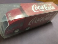 限量絕版可口可樂Coca-Cola鐵皮貨櫃車；約40*10*14公分