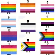 90*150cm Rainbow Flag Gay Lesbian Homosexual Bisexual LGBT Pride Asexual Gender Fluid Non-binary