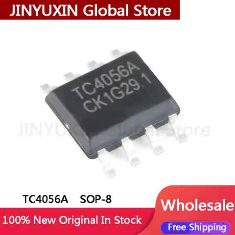20-1000Pcs chip TC4056A TC4056 SOP-8 1A linear lithium battery charging chip compatible with TP4056 