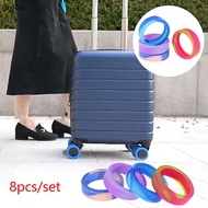 {RUI} Luggage Wheels Protector Silicone Luggage Accessories Wheels Cover For Most Luggage Reduce Noise For Travel Luggage Suitcase {OuRui}