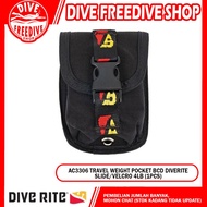 AC3306 Travel Weight Pocket Diverite Slide Velcro 4LB 1 pcs for Bcd Accessories Scuba Diving Storage