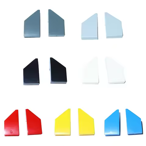 1x2 Panel Wedge Plate Curved Technical Parts MOC Mechanical Car Bricks Building Block Assembles Part