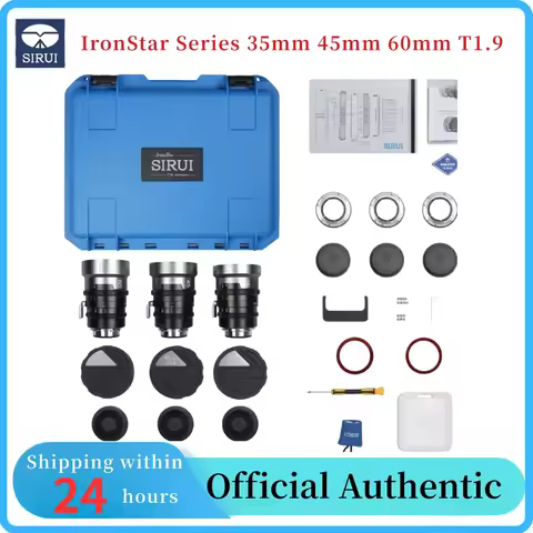 Sirui IronStar Series 35mm 45mm 60mm T1.9 1.5x Anamorphic Cine Lens with Interchangeable ARRI PL/EF 
