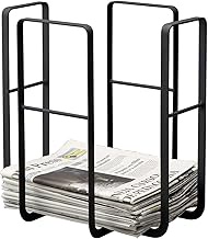 Yamazaki Industries News Rack, Black, Approx. W 13.8 x D 10.8 x H 13.8 inches (35 x 27.5 x 35 cm), T