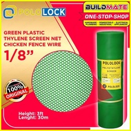 ▪ ◫ ❦ Green Plastic Polyethylene Screen Net Chicken Fence Wire 3 ft 1/8" BUILDMATE