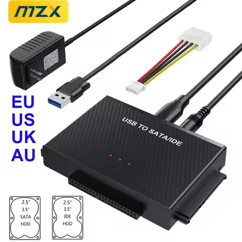 MZX Support 3 HDDs SATA IDE Hard Disk Converter Adapter Drive Expand USB 3.0 Cable 2.5' 3.5' 6TB Lap