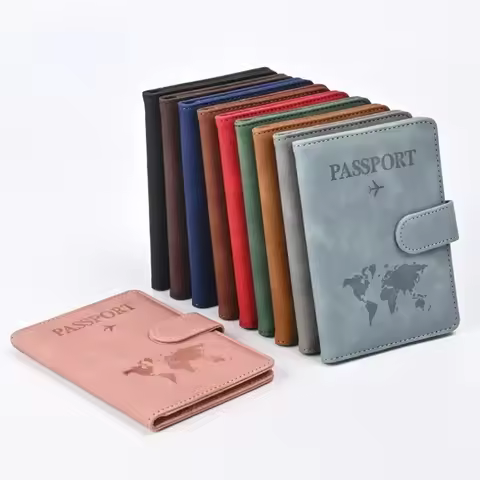Passport Covers Women Men Letter Print Passport Holder Flight Ticket Clips ID Bank Credit Card Holde