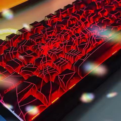 Spider Web Keycap Side Engraved Light Transparent PBT Original Highly Customized Mechanical Keyboard