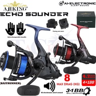 Ajiking Reel Echo Sounder AI Bite Pro Spinning Reel  Alert Sensor Drag Power TCE Tackles