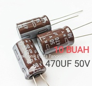 (10 Buah) KAPASITOR ELCO 470UF 50V CAPACITOR ELCO 470UF 50V KAPASITOR 470UF 50V CAPACITOR 470UF 50V