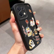 Casing hp For OPPO Reno 8 5G OPPO Reno 8T A1 Pro 5G Reno 8T 5G Case Cafe Cat Cartoon Sweet Cover Sof