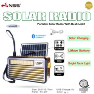 NSS Solar Rechargeable Radio Bluetooth FM/AM/SW USB TF Multimedia Radio Speaker With Desk Light