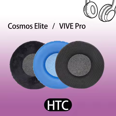 YHcouldin Breathable Mesh Velour Leather Earpads for HTC VIVE Pro Headphones Cosmos Elite Ear Cushio