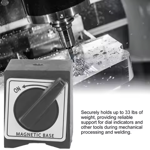 Digital Indicator Magnetic Stand Magnetic Base Holder High Hardness 33lb M5 Threaded V Indicator Mag