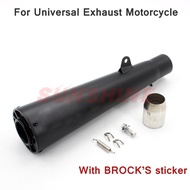 Motorcross Exhaust Pipe Motorcycle Muffler Escape Moto Chrome Modified Stainless Steel Tube For Univ