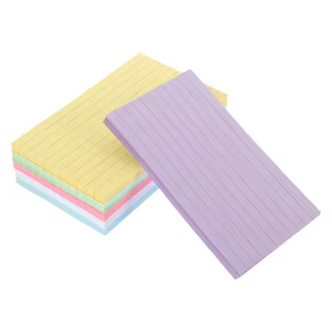 300 Sheets Colored Index Cards Bulk Flashcards Memory Cards for Study Review Note Taking Office Supp