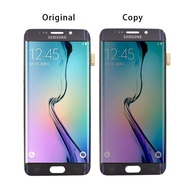 จอ LCD แบบดั้งเดิมอะไหล่ซัมซุง Galaxy S6 EDGE PLUS G928 G928F สัมผัสหน้าจอ LCD หน้าจอปุ่ม Home สำหรั