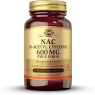 Solgar NAC (N-Acetyl-L-Cysteine) 600 Mg Vegetable Capsules - Pack of 60 - Healthy, Hair and Nails - 
