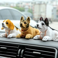 Car Ornaments Creative Shaking Head Dog Ornaments Car Aromatherapy Puppy Ornaments High-End Cute Plu