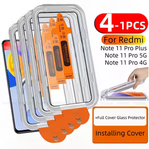 4/3/2/1pcs For Redmi Note 11 Pro Plus Glass Xiaomi Redmi Note 11 Pro 4G Glass Dust Free Screen Prote