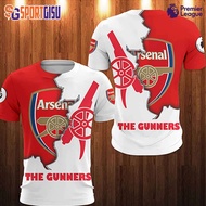 (ALL IN STOCK XZX)    Arsenal T-shirt Premier League The Gunners 3D All Over Printed 0254   (FREE NAME PERSONALIZED)