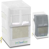 Two White Waterproof 600D Outdoor Speaker Covers for C-Bracket Mounted Speakers – Fits Yamaha NS-AW2
