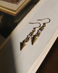 角錐垂墜耳環 黃銅飾品