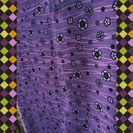 khimar jilbab hijab segi empat wolfis motif bunga ungu tosca