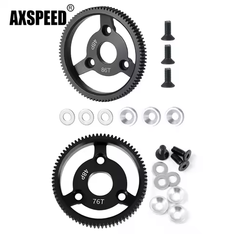 AXSPEED Steel 48P 76T/86T Spur Gear for 2wd Slash 1/10 RC Car Model Monster Truck Upgrade Parts