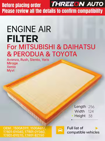 For Mitsubishi Mirage 2014-2023, Mirage G4 2017-2023, L3 1.2L THREEON AUTO Air Filter TOA1582 178010