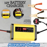 12V Battery Charger Car Motorcycle Lead Acid Battery Charger Pengecas Bateri Kereta Motor Cars Bater