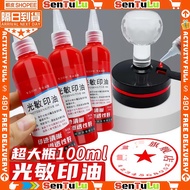 Arrival The Next Day Imported Photosensitive Stamping Oil Large Bottle 100ml Supplementary Ink Stamp