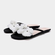 ZARAˉ Womens Shoes With The Same Style Overseas Version 2024 Flat-bottomed Flower Slippers Fairy Sty
