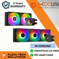 Flexi tech ID-Cooling FX360/FX240 LCD ARGB AIO Liquid Cooler - Black