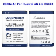 LOSONCOER 2980mAh HB5F2H Battery Use For Huawei 4G Lte WIFI Router 4G E5375 EC5377  E5330 E5336 E537