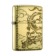 【ZIPPO官方旗艦店】騰龍雲出(金色)防風打火機  ZA-3-5B